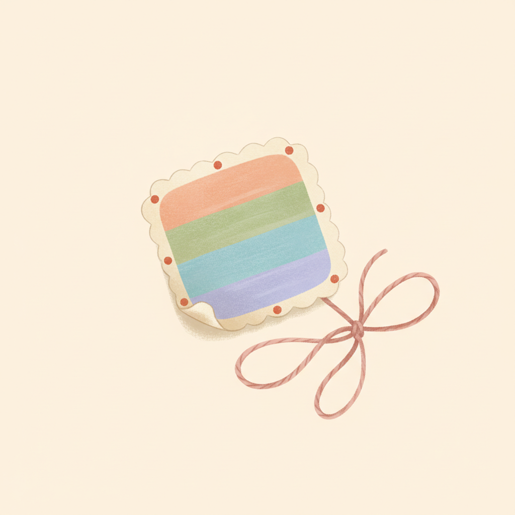 Un'etichetta di carta con il numero quattro, sospesa per uno spago